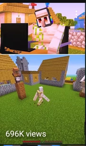Minecraft gameplay with 696K views